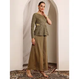 Miss Chase Women Embellished One Shoulder Culotte Jumpsuit-image-35