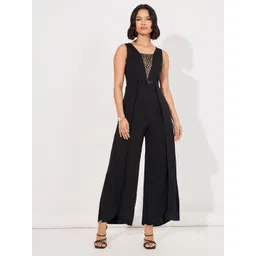 Miss Chase Women Printed V-Neck Basic Jumpsuit-picture-41