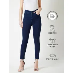 Miss Chase Women Skinny Fit High-Rise Clean Look Cotton Denim Stretchable Jeans-picture-33