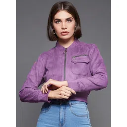 Miss Chase Women Suede Crop Tailored Jacket-picture-42