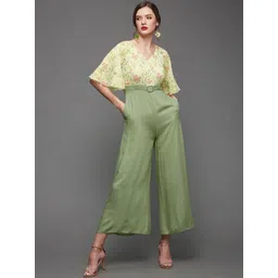 Miss Chase Women V-Neck Floral Wide Leg Regular Jumpsuit-picture-43