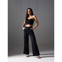 Miss Chase Women Wide Leg High-Rise Stretchable Jeans-picture-29