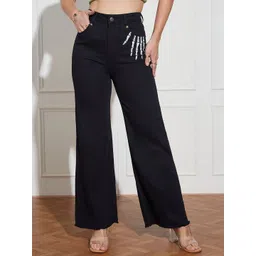 Miss Chase Women Wide Leg High-Rise Stretchable Jeans-picture-21