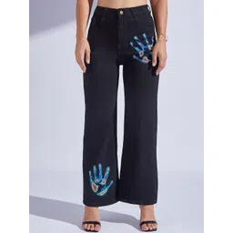 Miss Chase Women Wide Leg High-Rise Stretchable Jeans-picture-10