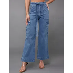 Miss Chase Women Wide Leg High-Rise Stretchable Jeans image 1