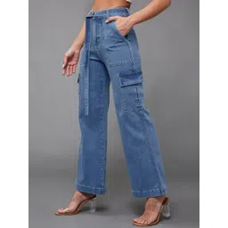 Miss Chase Women Wide Leg High-Rise Stretchable Jeans image 2