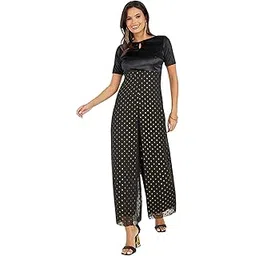 miss chase Women's Boat Neck Half Sleeve Wide-Leg Regular-Length Polyester Printed Jumpsuit-picture-25