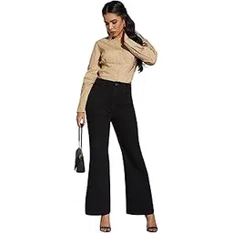 miss chase Women's Bootcut High Rise Regular Stretchable Denim Jeans (MCAW24DEN79-31-380-38, Jet Black, 38)-picture-41