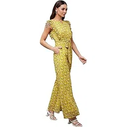 miss chase Women's Round neck Sleeveless Floral Wide Leg Regular Jumpsuit-picture-22