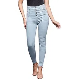 miss chase Women's Skinny Fit High Rise Regular Length Stretchable Denim Jeans-picture-10