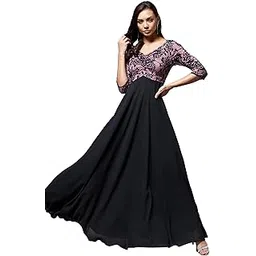 miss chase Women's V-Neck Maxi Dress-picture-13