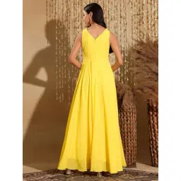 Miss Chase Yellow Embellished Dress image 2