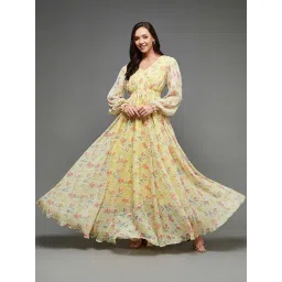 Miss Chase Yellow Floral Print Midi Dress-picture-41