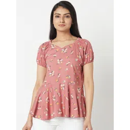 Miss Grace Floral Print Sweetheart Neck Top-picture-30