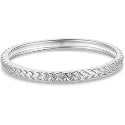 miss jo 92.5 Sterling Silver Minimalist Moroccan Ring | Classics Collection, Gift for women and girls, BIS Hallmarked - Rhodium Plated-picture-49