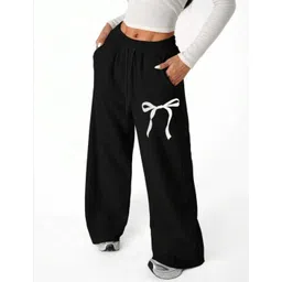 miss local Women Solid Black Track Pants image 4