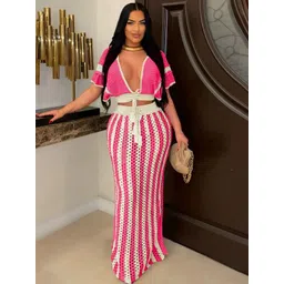 miss mosa by akanksha Alamode By Akanksha Sikoy Crochet Holiday Resort Wear Co-Ords-picture-33