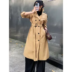 miss mosa by akanksha Alamode By Akanksha Women Khaki Essie Statement Premium Trenchcoat-picture-19