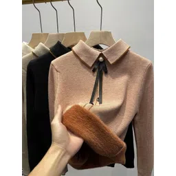 Miss Mosa By Akanksha Emeka Fleece Lined Bow Sweater-picture-42