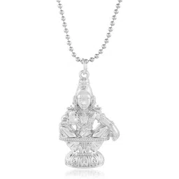 missmister Brass Ayyappan Iyappan Manikandan Hindu God temple pendant Men Women Silver Brass Pendant-picture-12