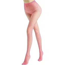 Mistrend® Women's (Girls) Sparkle Rhinestone Fishnets, Sexy Sparkly Glitter Party Concert Outfit Fishnet Stockings 3 Colour Available (pack of 1)-picture-14