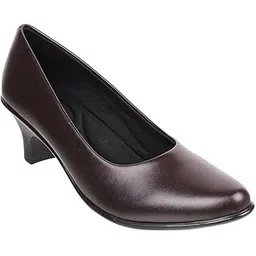 mistwalk Synthetic Leather Block Heel Pumps for Women | Classic Black Closed-Toe Mid-Heel Design, Elegant Formal Footwear for Office Wear, Work Outfits, Business Meetings & Special Occasions-picture-20