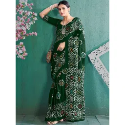 Mitera Batik Block Print Saree-picture-37