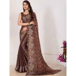 Mitera Ethnic Motifs Embroidered Saree-picture-16