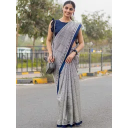 Mitera Ethnic Motifs Handloom Block Print Saree-picture-13