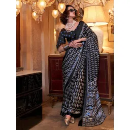 Mitera Ethnic Motifs Poly Crepe Patola Saree-picture-31