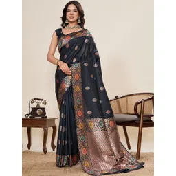 Mitera Ethnic Motifs Woven Design Zari Banarasi Saree-picture-40