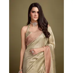 Mitera Ethnic Motifs Woven Designed Zari Saree-picture-32