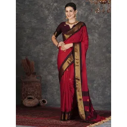 Mitera Ethnic Motifs Zari Banarasi Saree-picture-19