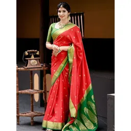 Mitera Ethnic Motifs Zari Banarasi Saree-picture-26