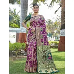 Mitera Ethnic Motifs Zari Banarasi Saree-picture-22