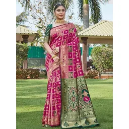 Mitera Ethnic Motifs Zari Banarasi Saree-picture-23