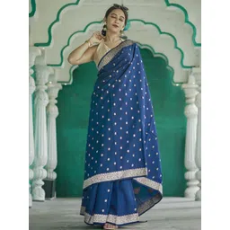 Mitera Ethnic Motifs Zari Banarasi Saree image 2