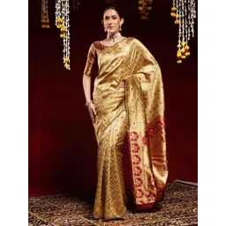 Mitera Ethnic Motifs Zari Kanjeevaram Saree-picture-23