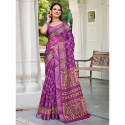 Mitera Ethnic Motifs Zari Pure Cotton Saree-picture-40