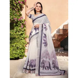 Mitera Ethnic Motifs Zari Pure Cotton Saree-picture-17