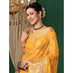 Mitera Ethnic Motifs Zari Pure Silk Designer Banarasi Saree-picture-39