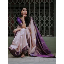 Mitera Ethnic Motifs Zari Silk Cotton Handloom Banarasi Saree-picture-33