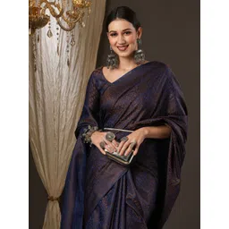 Mitera Ethnic Motifs Zari Woven Banarasi Saree-picture-30