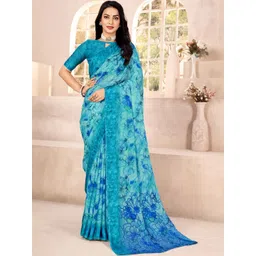 Mitera Floral Poly Chiffon Designer Saree-picture-35