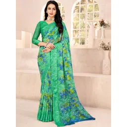 Mitera Floral Poly Chiffon Designer Saree-picture-20