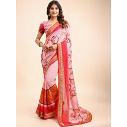 Mitera Floral Poly Chiffon Saree-picture-38