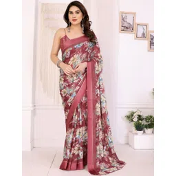 Mitera Floral Poly Georgette Designer Saree-picture-16