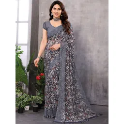 Mitera Floral Poly Georgette Designer Saree-picture-14