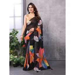 Mitera Floral Poly Georgette Ready to Wear Saree-picture-31