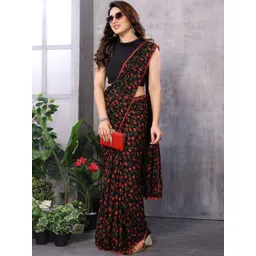 Mitera Floral Poly Georgette Saree-picture-38